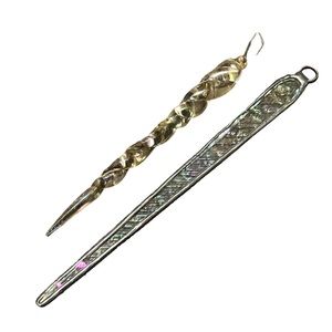 Vintage Icicle Christmas Ornaments Lot of 2